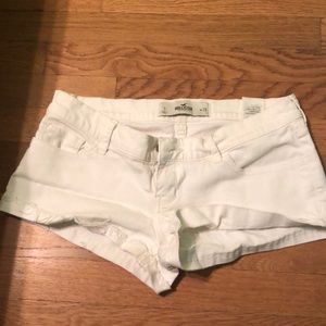 white Hollister jean shorts